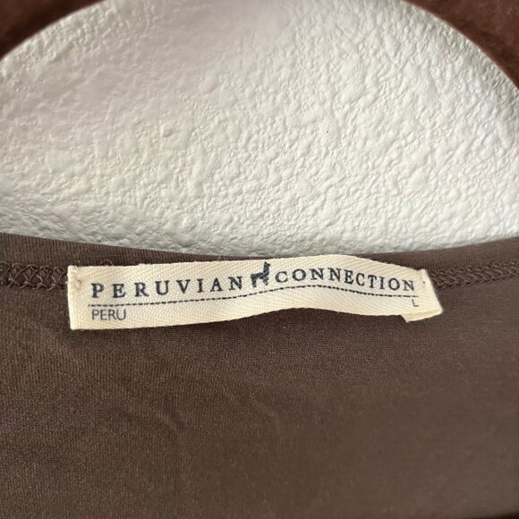 Peruvian Connection Brown Long Sleeve T-Shirt - Picture 3 of 5